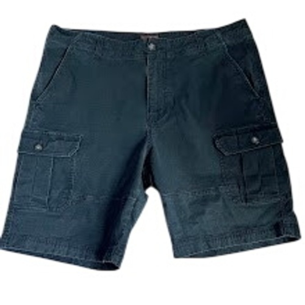Red Ale Cargo Shorts Mens 34 Navy Blue Ripstop Cotton Spandex